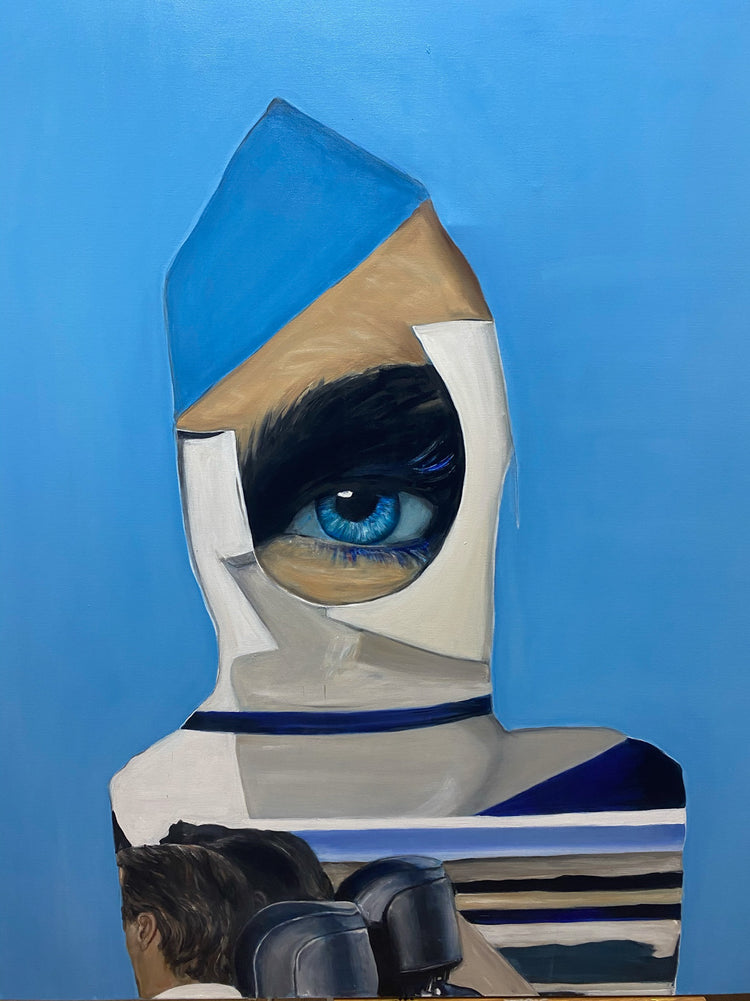 Voyeur in Blue Print