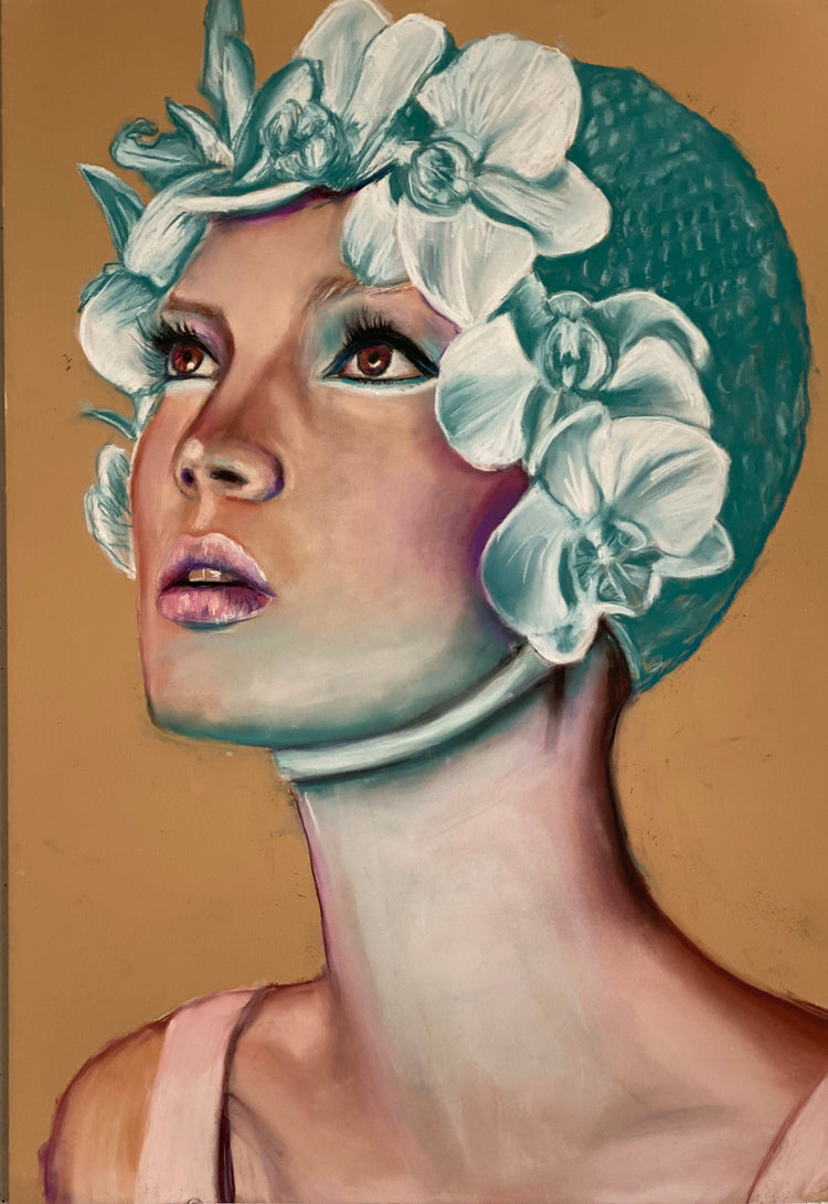 Cerulean Swimmer Print