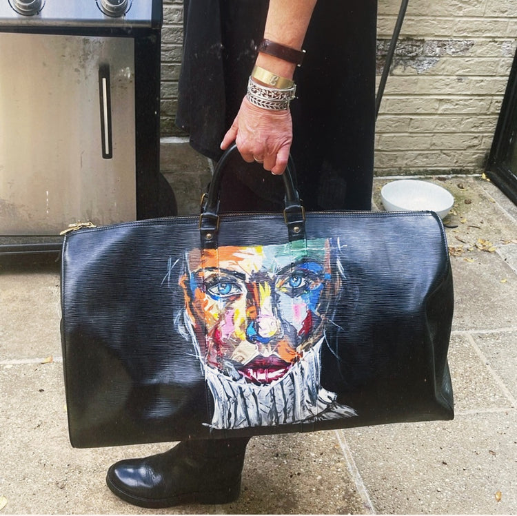 Custom Painted Louis Vuitton Epi Duffle